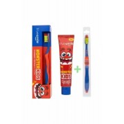 Дитяча зубна паста Truesmile Monsterkids Полуниця 100 мл + щітка
